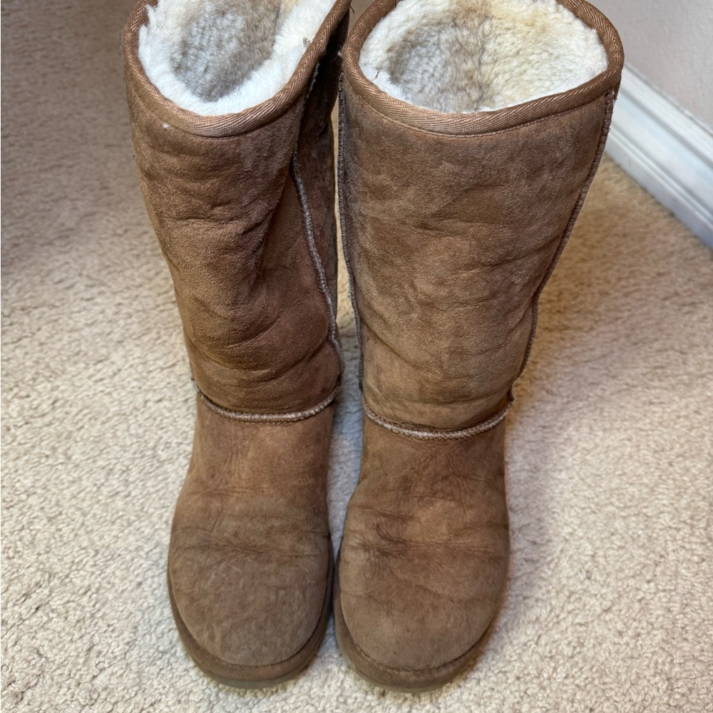 LG Brown Winter Rain Boots with Plush Lining